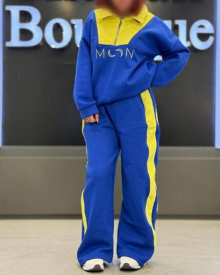 ست هودى نيم زيپ و شلوار 10789