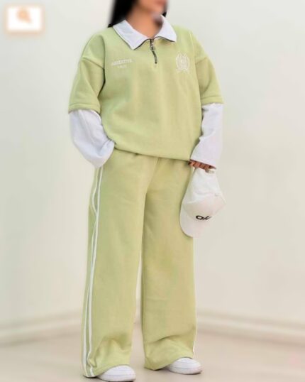 ست سويشرت شلوار يقه دار 10806